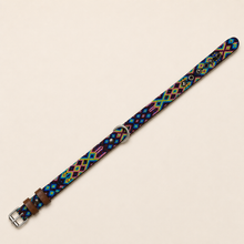 Afbeelding in Gallery-weergave laden, Volledig geopende Bohemi Medium leren hondenhalsband maat M

